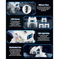 Aottom Robot hračka s LED světlem, robot s dálkovým ovládáním 360° přemety, dárky pro holky a kluky pro děti od 4 let narozenino